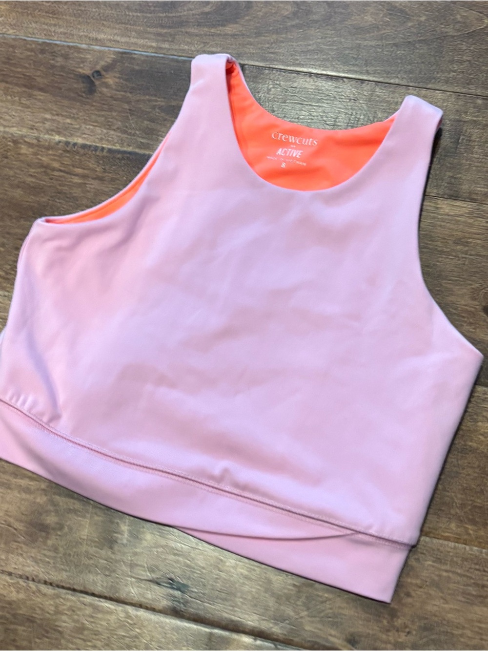 Crewcuts Active Pink & Neon Orange Sport Top